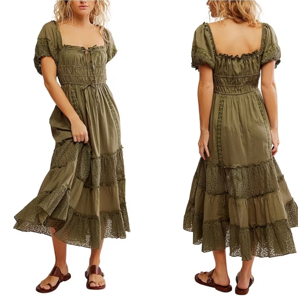 green emerald velvet dress Free People Womens Falling Sun Midi Dress Syrah SM (Women's 4-6) One Size  at Amazon Women's Clothing store